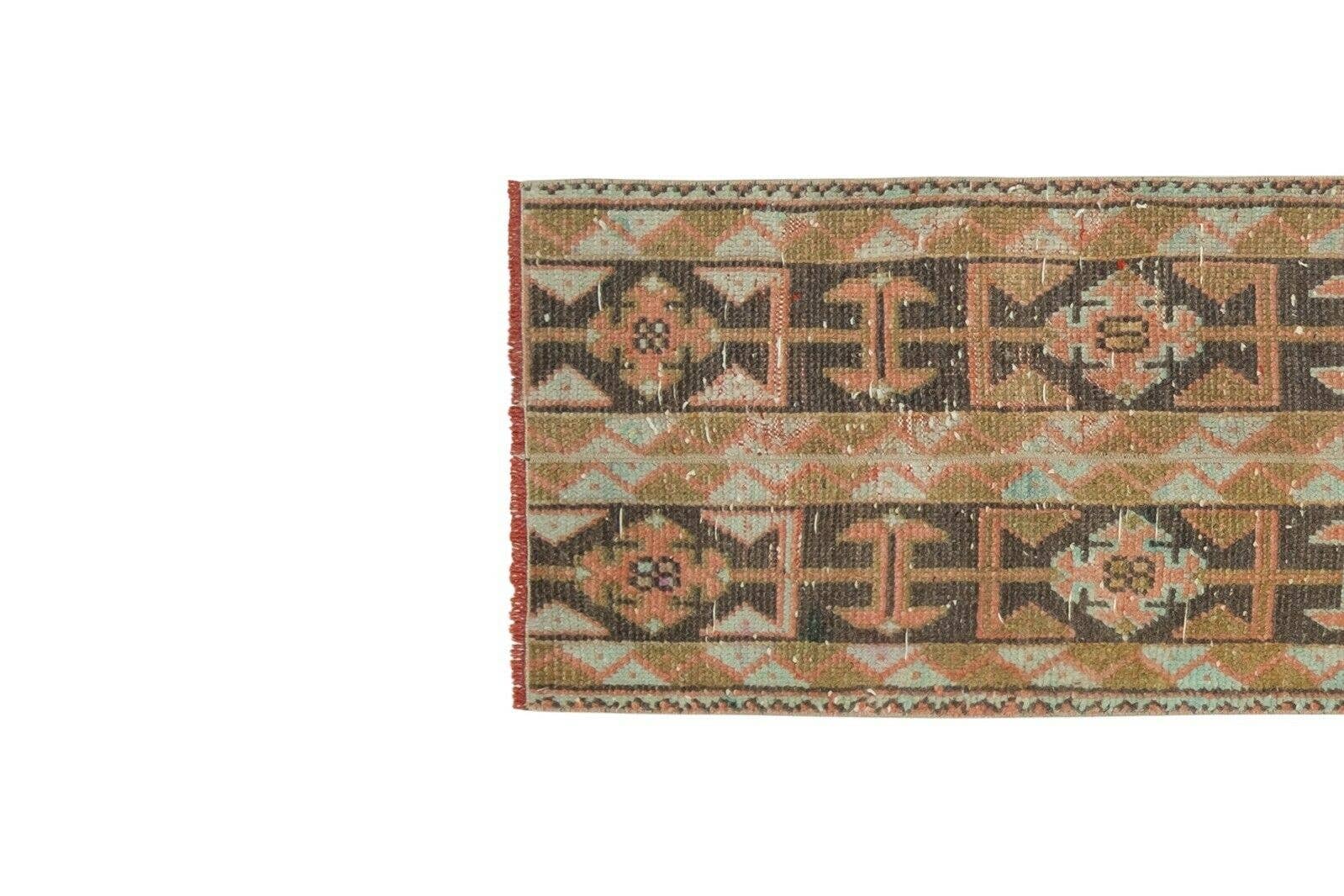 Vintage Turkish Runner Rug 1'8'' x 8'7''