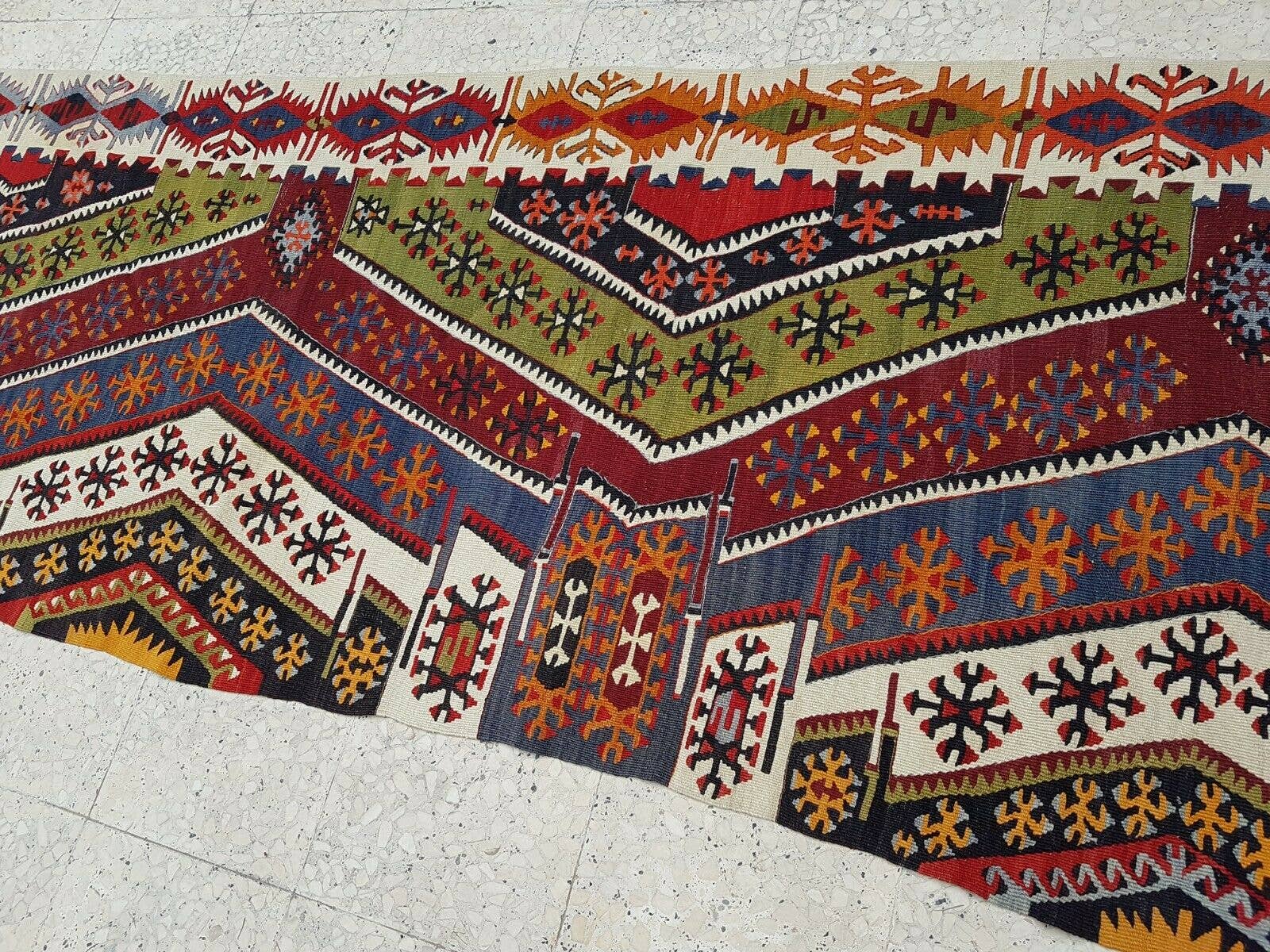 Vintage Kilim Runner 2'11'' x 12'11''