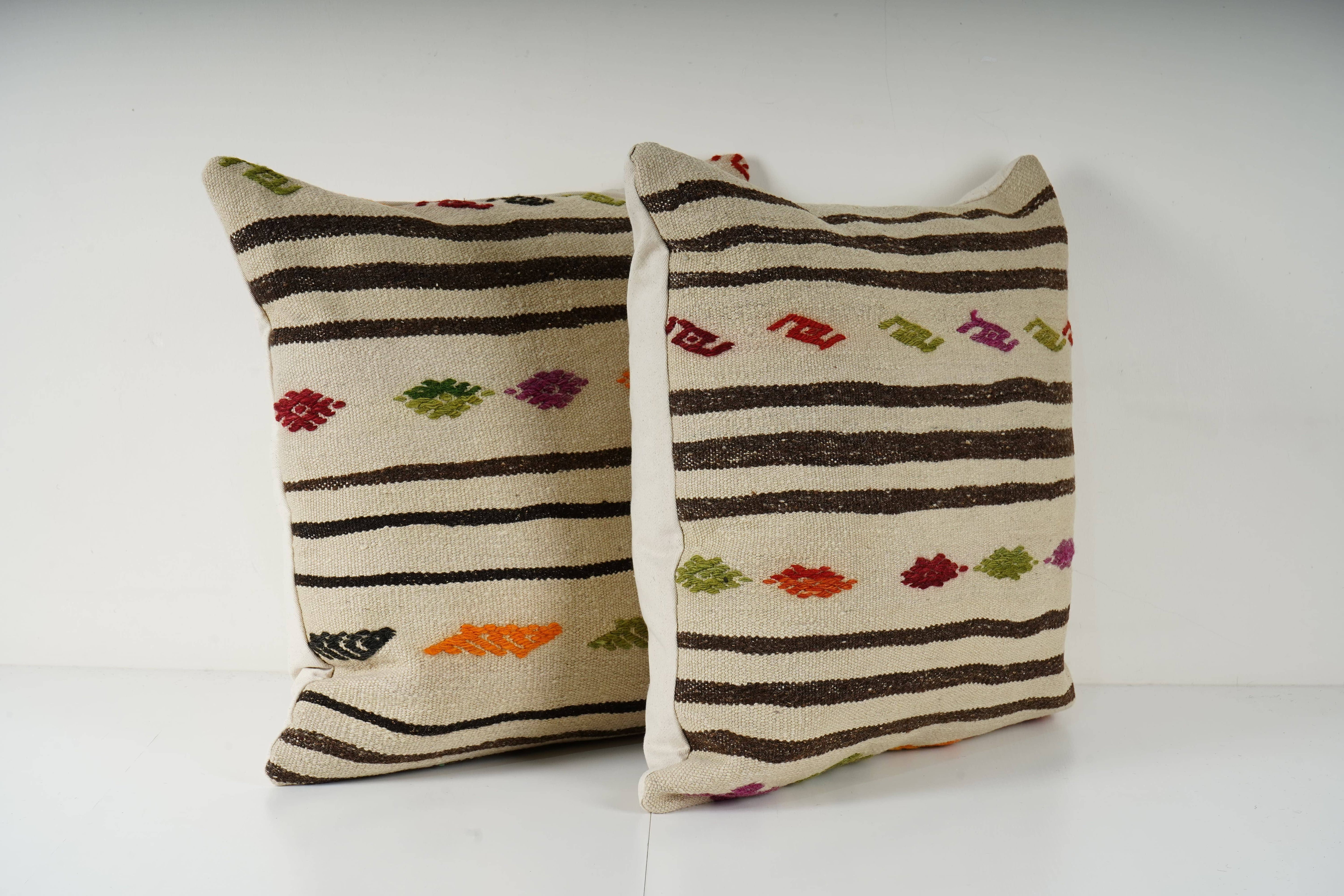 Kilim Pillow Cover Set of 2 | 24'' x 24''