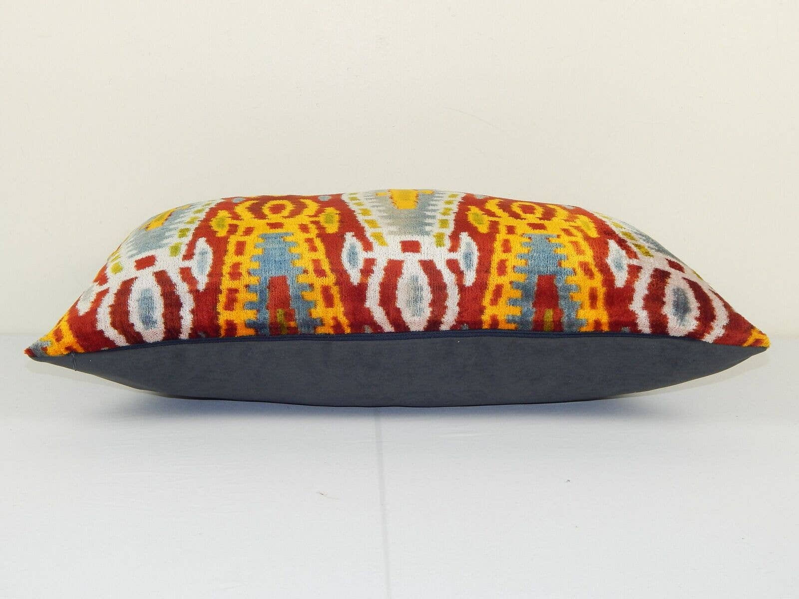 Silk Ikat Velvet Pillow Cover | 16'' x 24''