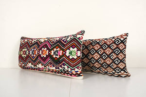 Kilim Pillow Cover Set of 2 | 10'' x 24''