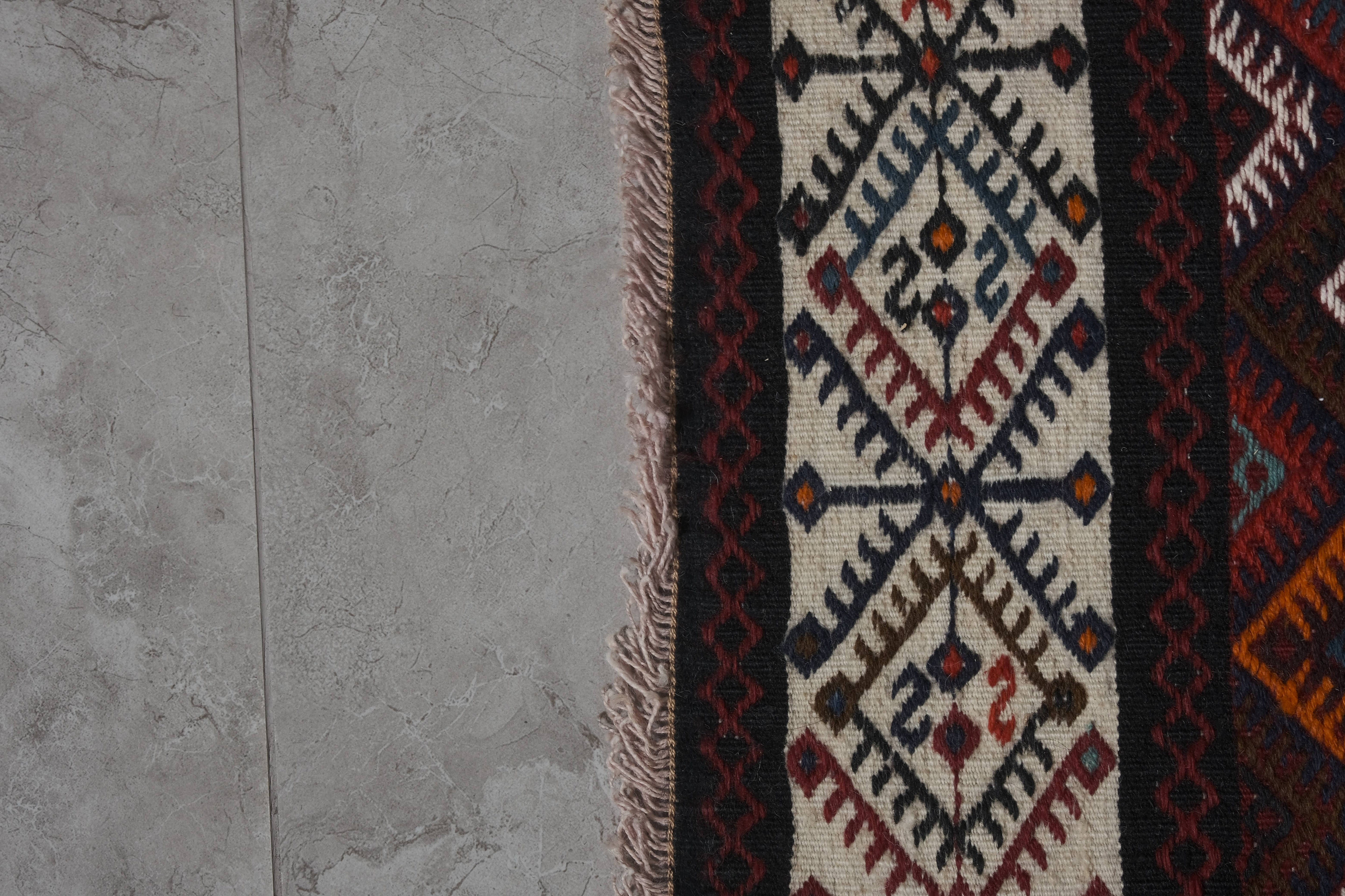 Vintage Turkish Kilim Runner 2'1'' x 29'4''