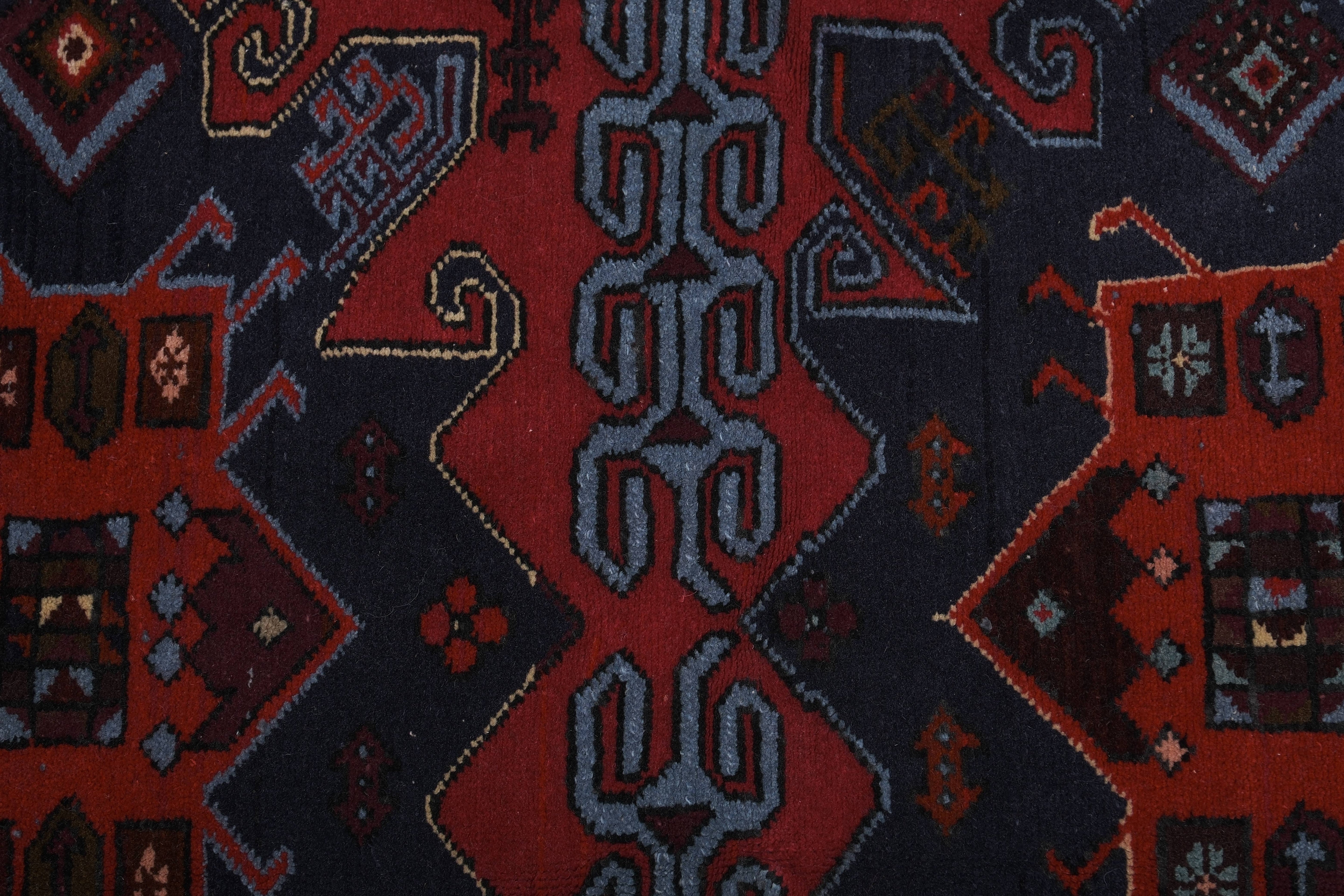 Vintage Caucasian Rug 4'3'' x 5'7''