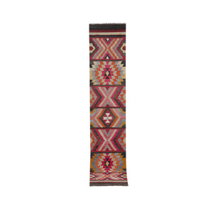 Vintage Turkish Kilim Runner 2'6'' x 12'4''