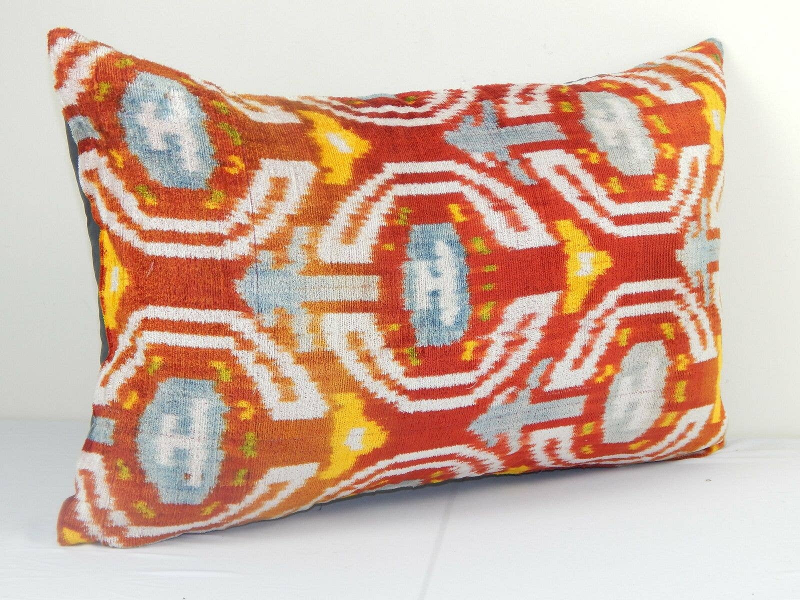 Silk Ikat Velvet Pillow Cover | 16'' x 24''
