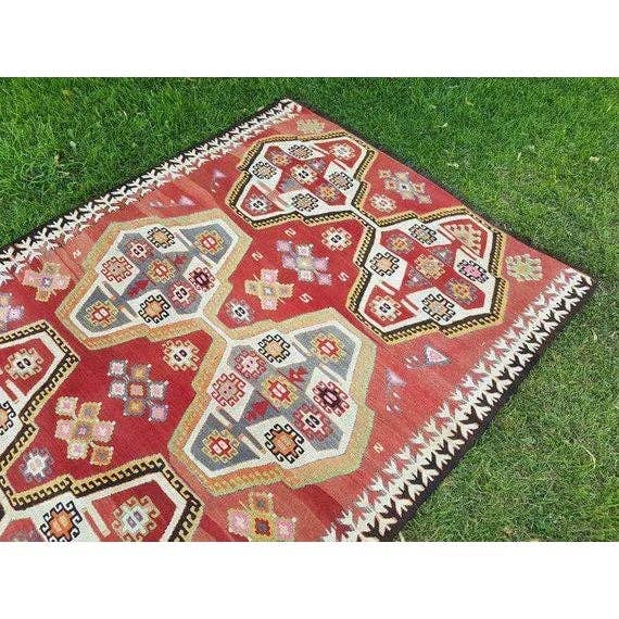 Vintage Turkish Kilim Rug 4'7'' x 6'3''