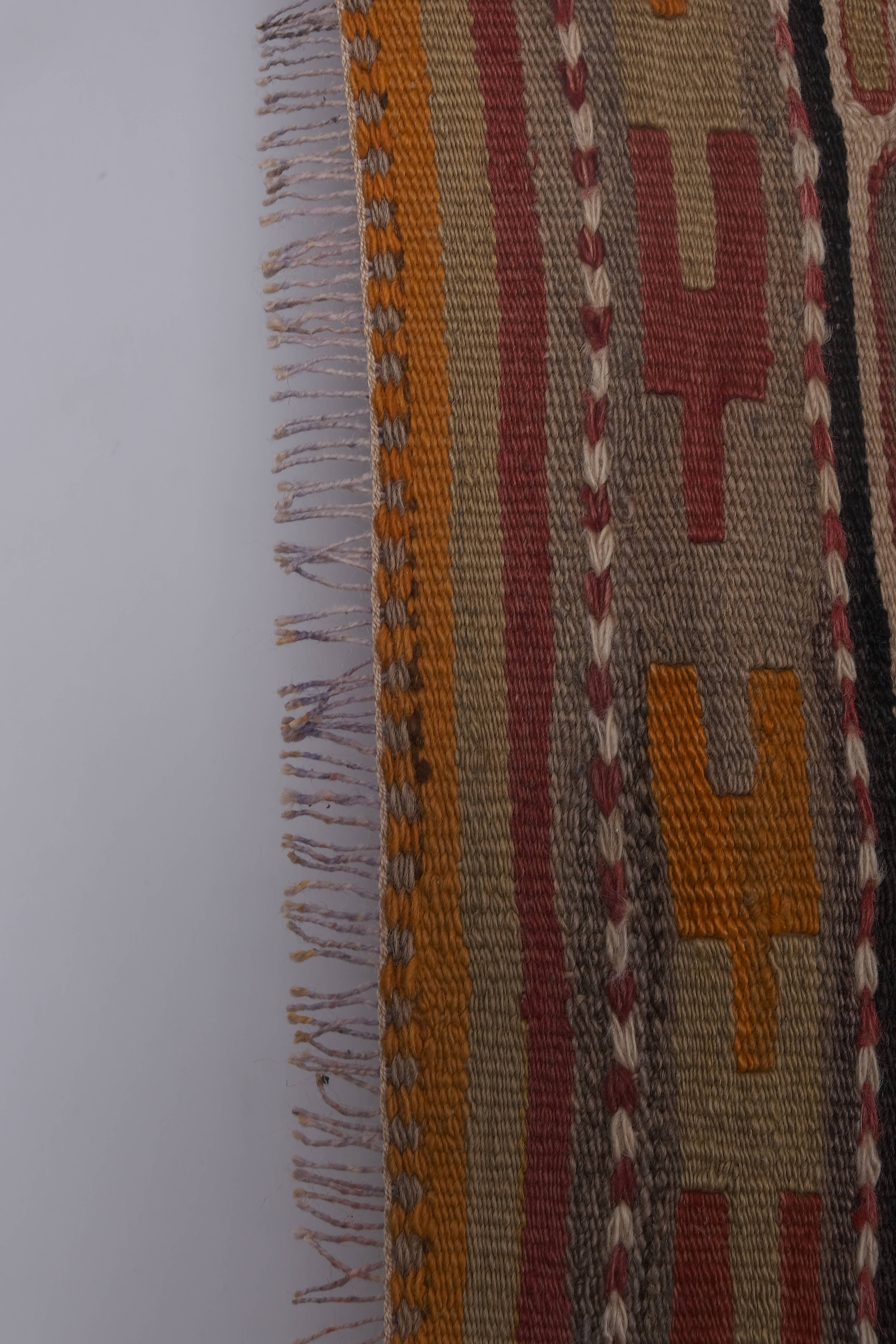 Vintage Turkish Kilim Rug 5'5'' x 12'1''