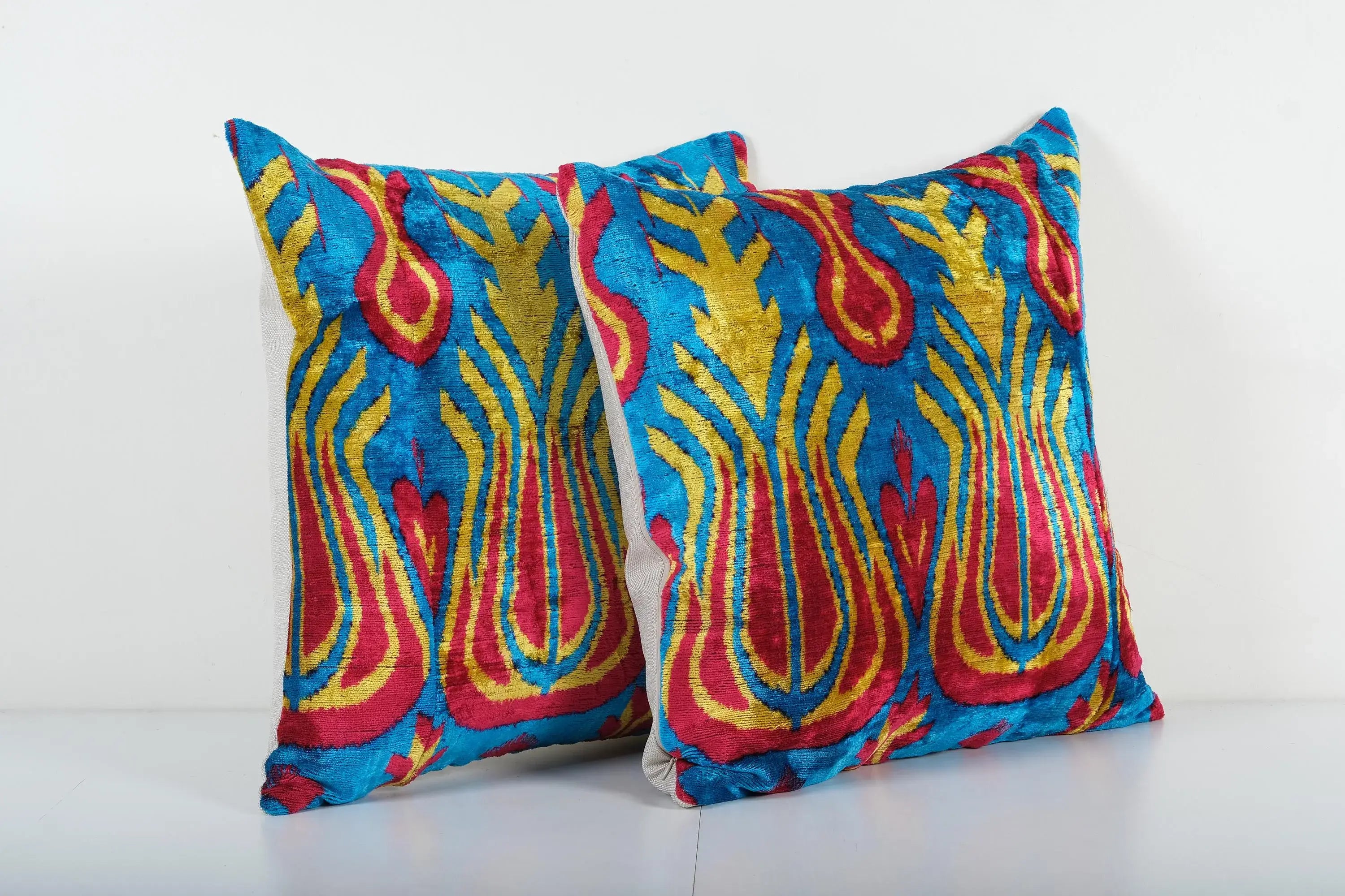Silk Ikat Velvet Pillow Cover | 20'' x 20''
