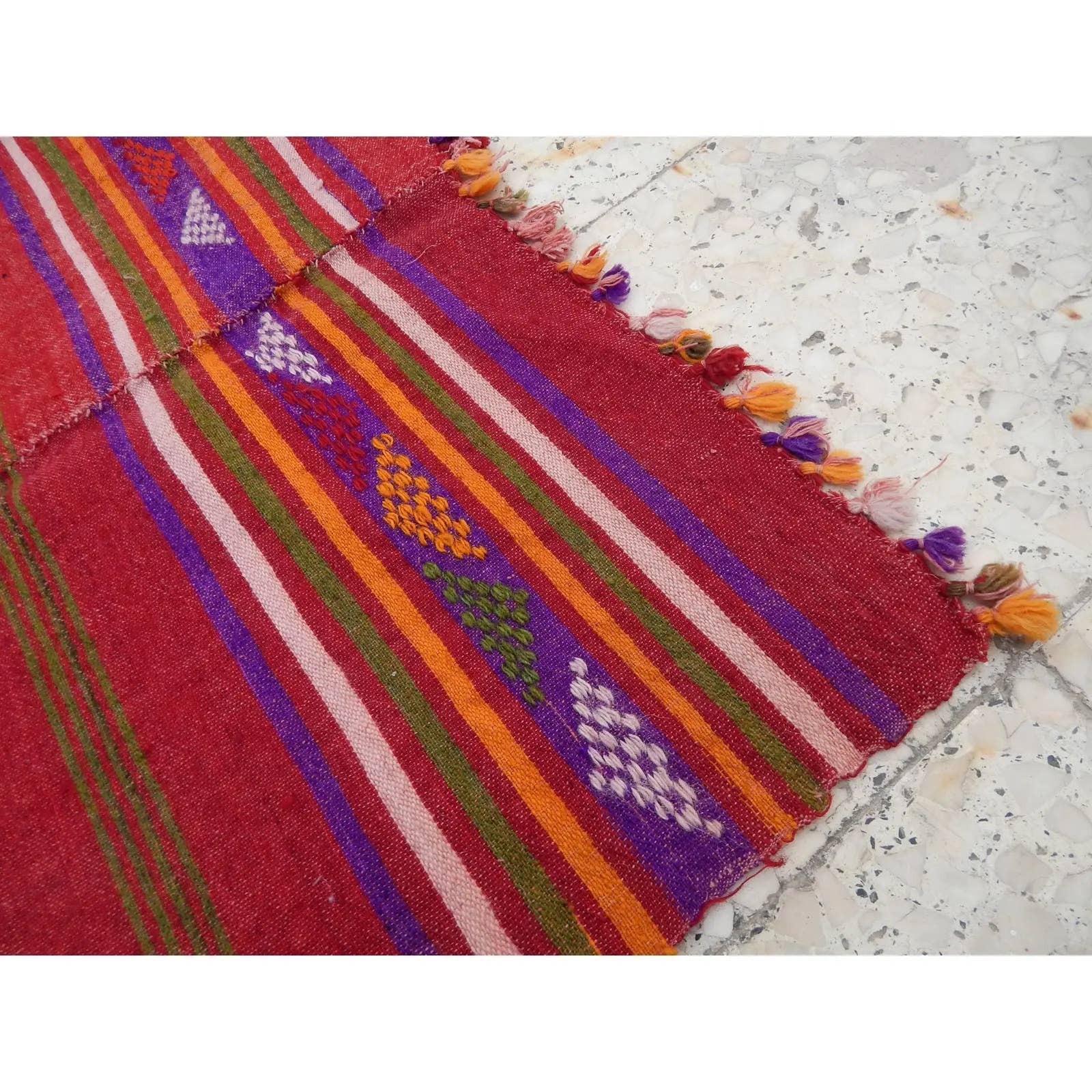 Vintage Turkish Kilim Rug 4'11'' x 8'1''