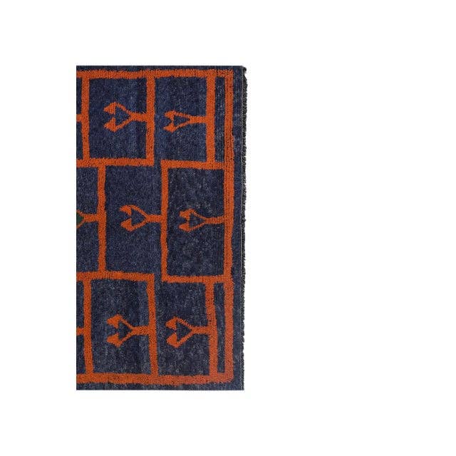 Vintage Turkish Shaggy Rug 6' x 6'2''