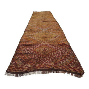 Vintage Turkish Kilim Runner 2'4'' x 8'9''