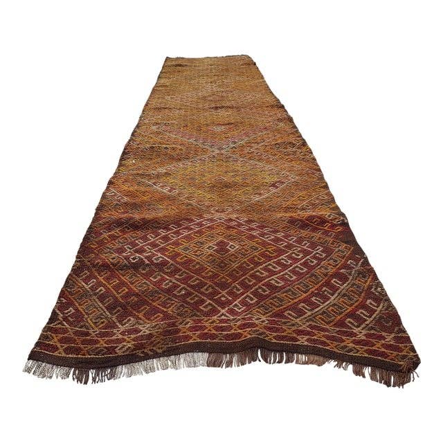 Vintage Turkish Kilim Runner 2'4'' x 8'9''