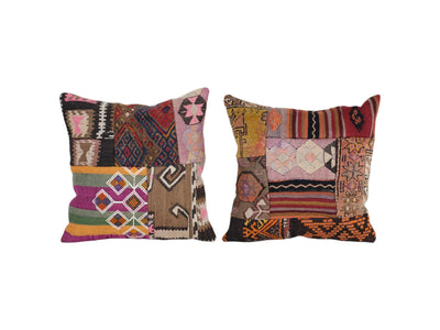Kilim Patchwork Pillow Cover Set of 2 | 20'' x 20''