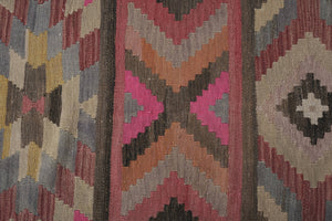 Vintage Turkish Kilim Runner 2'6'' x 20'6''