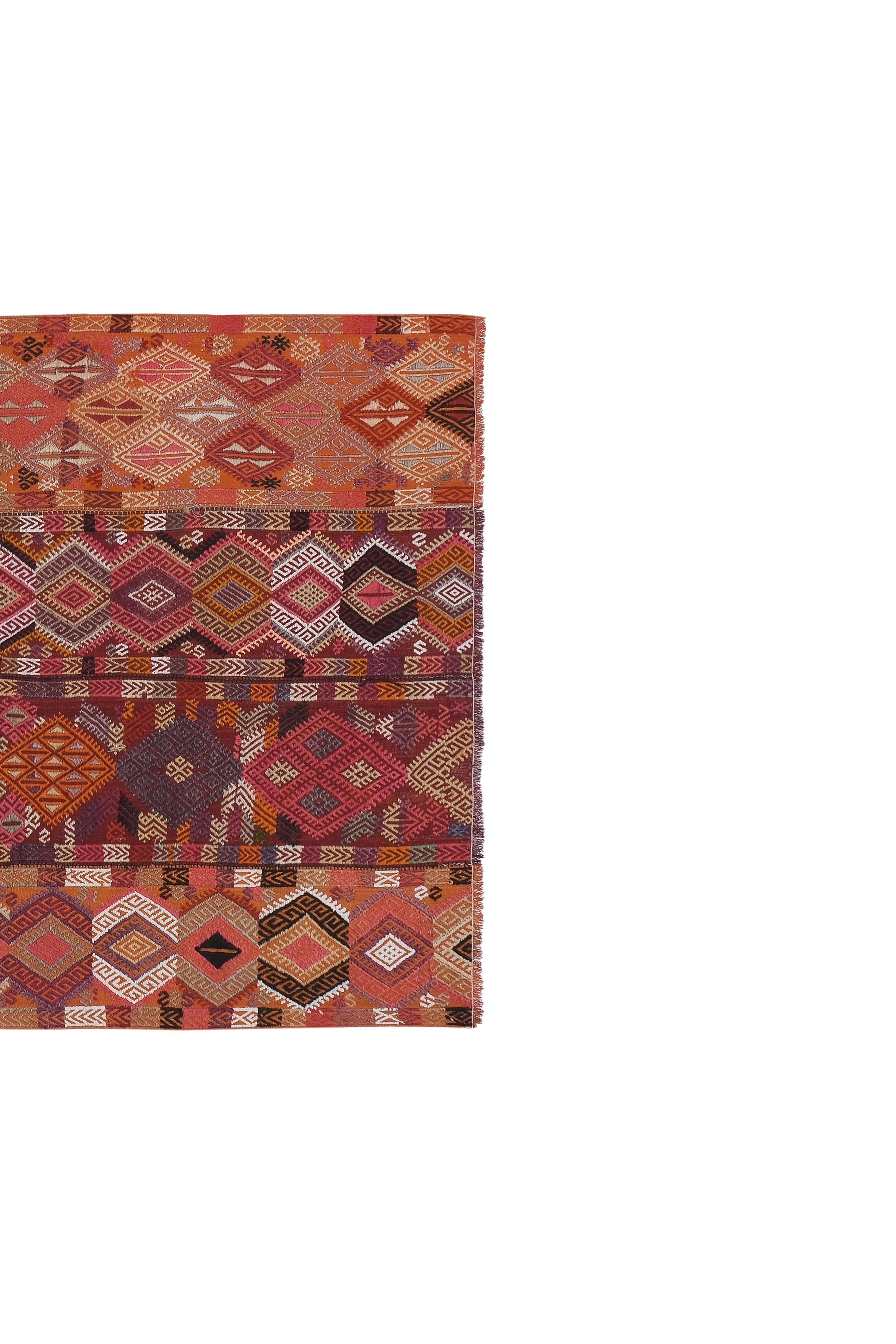 Vintage Sivas Kilim Rug 4'6'' x 10'4''