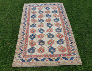 Vintage Turkish Rug 3'7'' x 5'10''