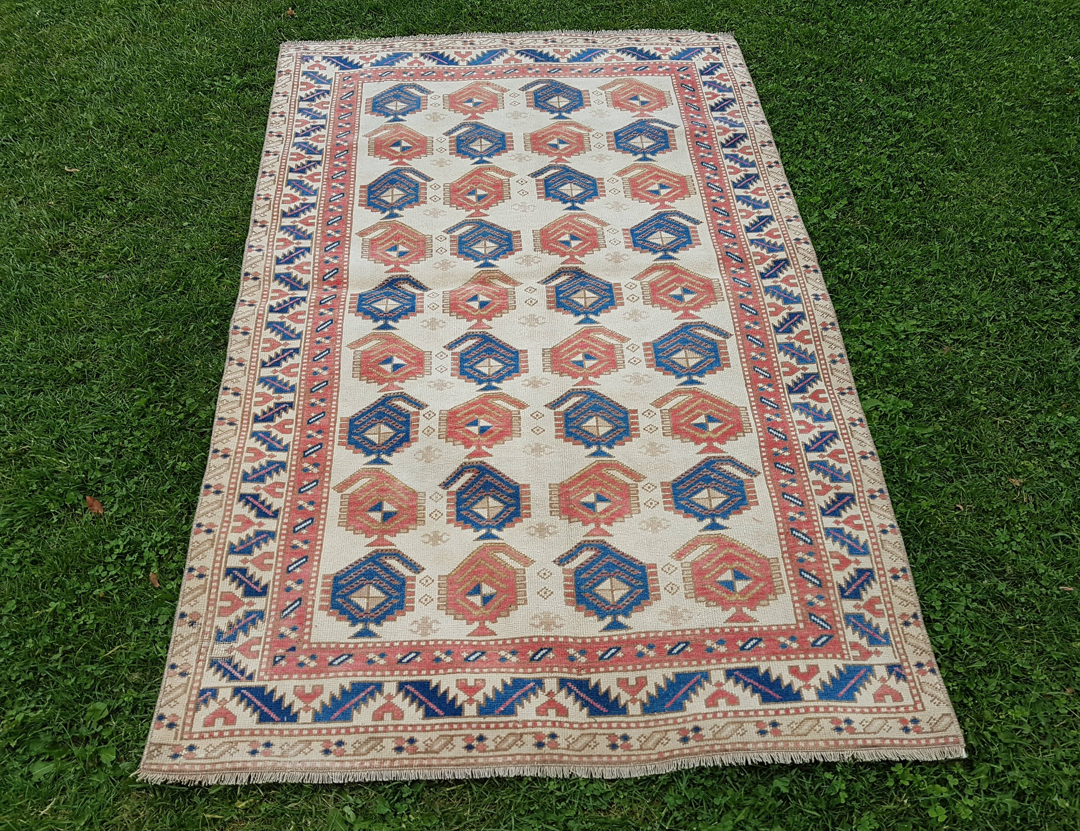 Vintage Turkish Rug 3'7'' x 5'10''