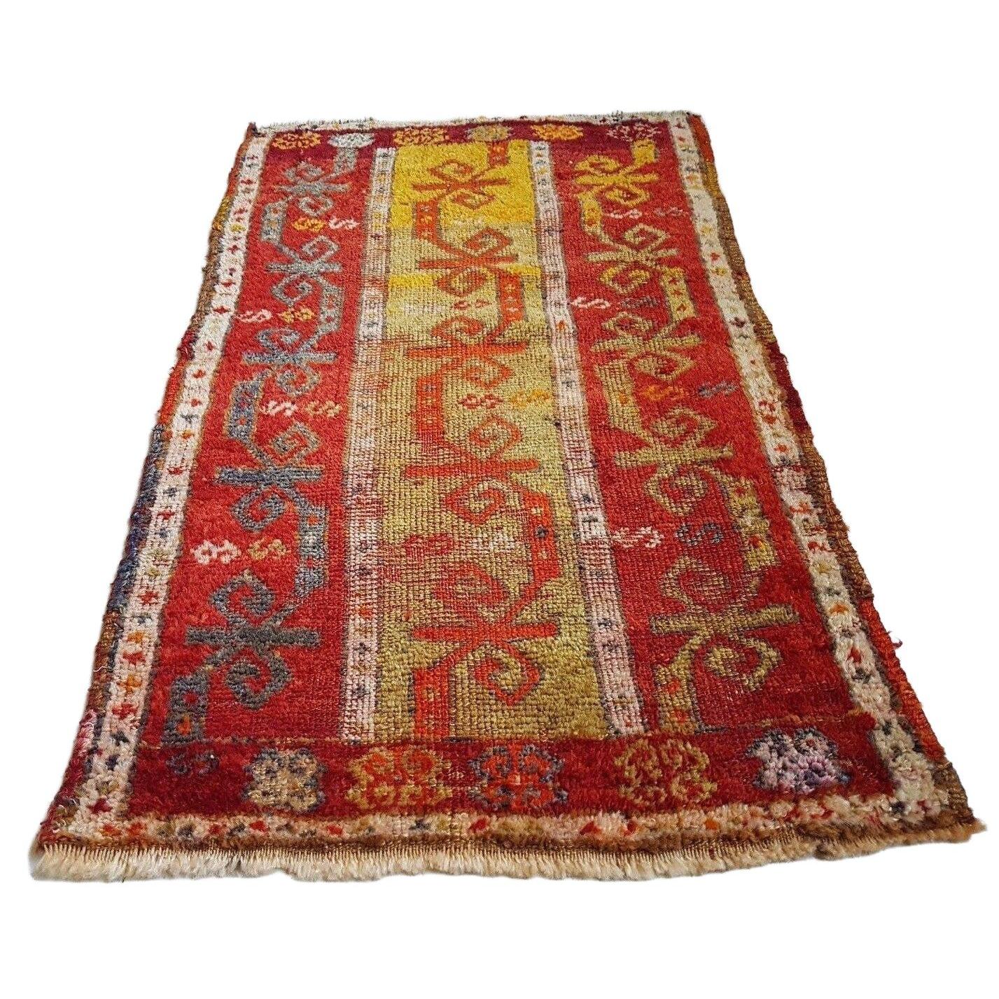 Vintage Anatolian Yastik Rug 22'' x 37''
