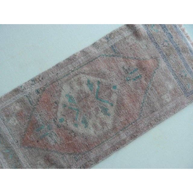 Vintage Turkish Rug 17'' x 39''