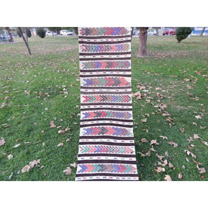 Vintage Turkish Runner Rug 2' x 10'11''