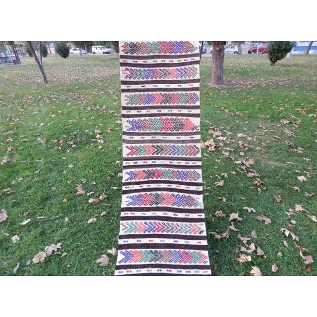 Vintage Turkish Runner Rug 2' x 10'11''