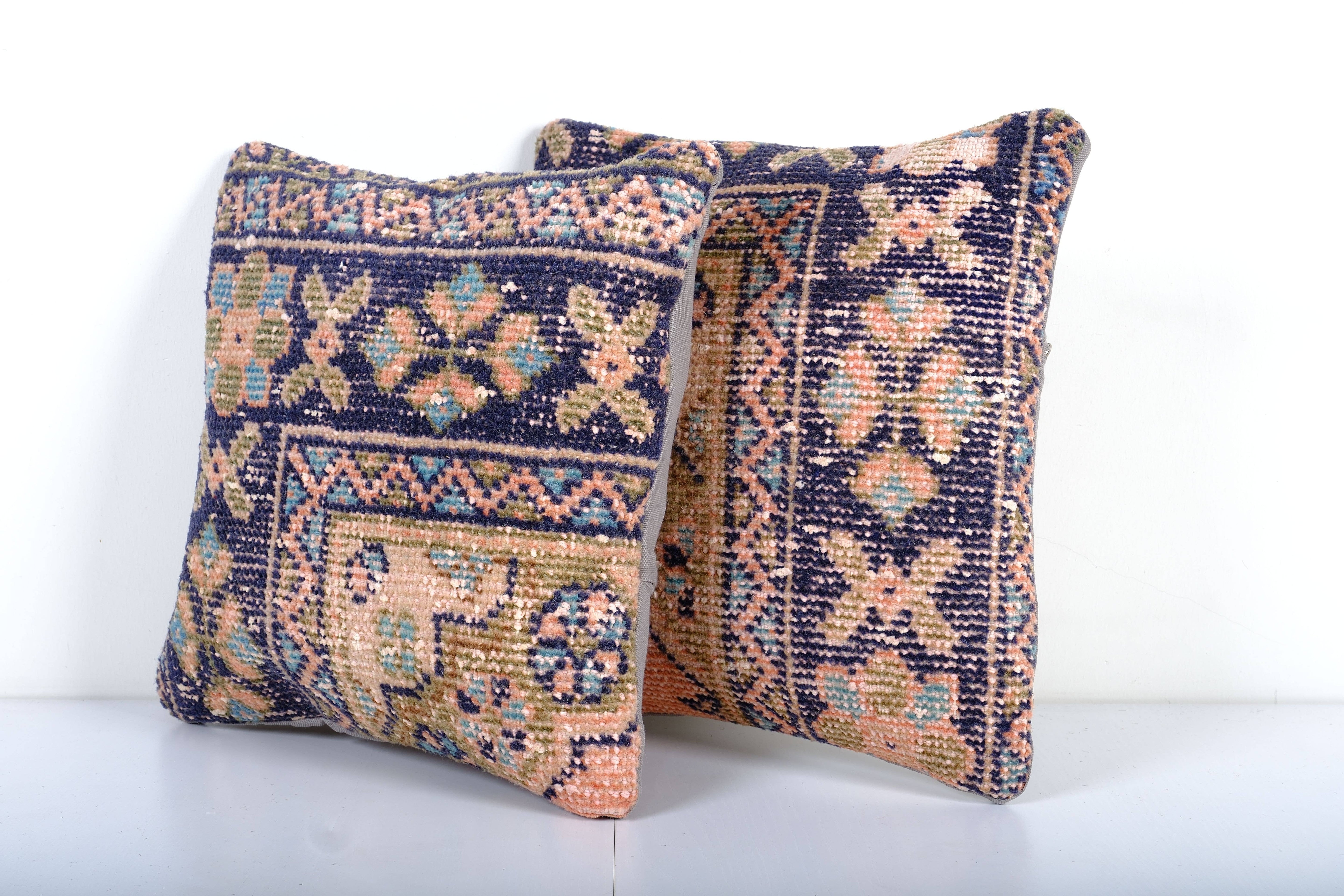Rug Pillow Cover Set of 2 | 16'' x 16''