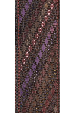 Vintage Turkish Kilim Runner 2'2'' x 16'1''