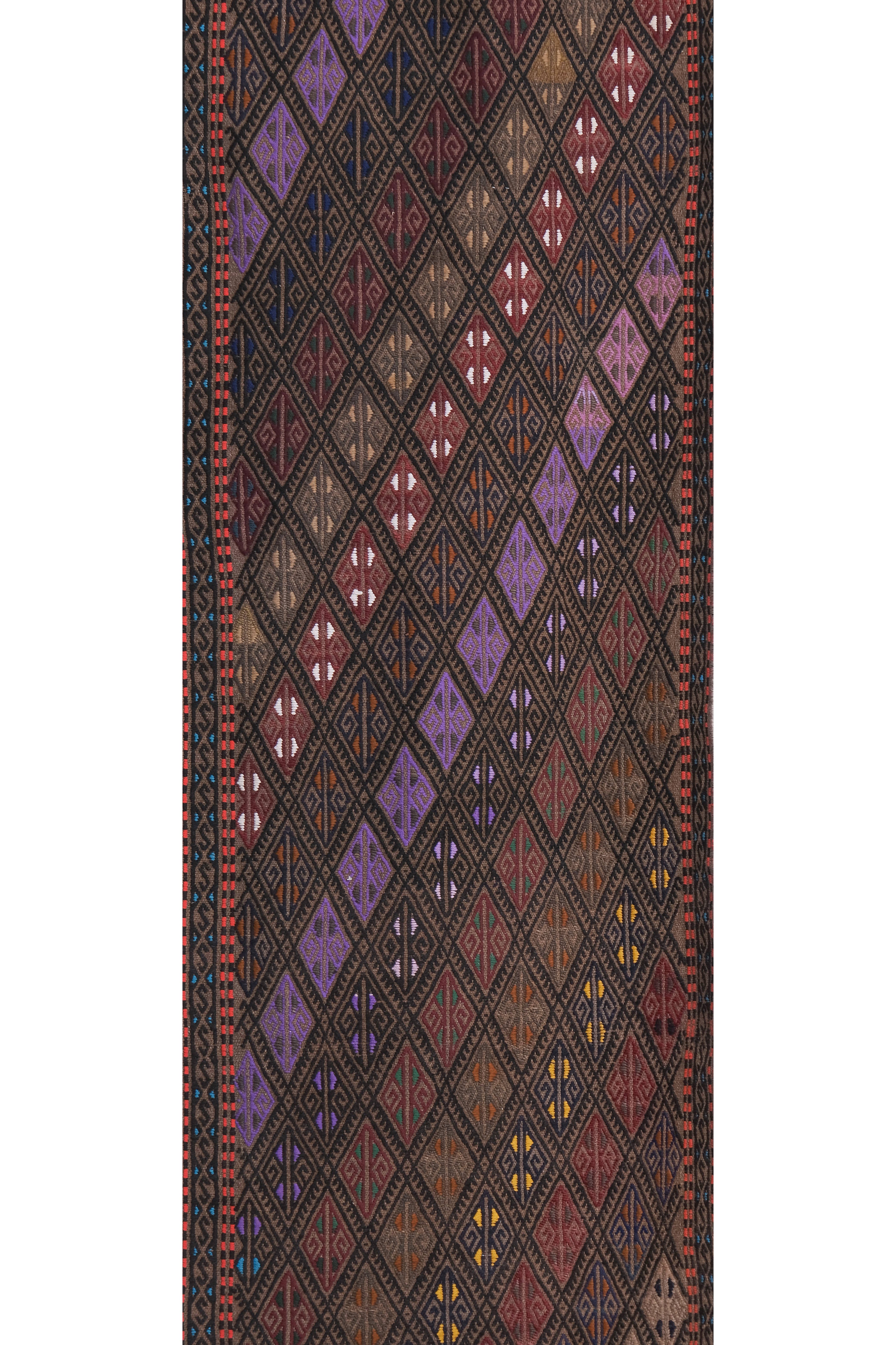 Vintage Turkish Kilim Runner 2'2'' x 16'1''
