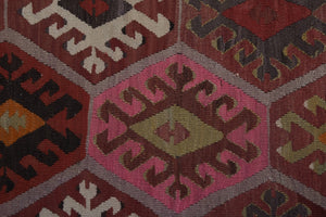 Vintage Turkish Kilim Runner 3'9'' x 12'4''