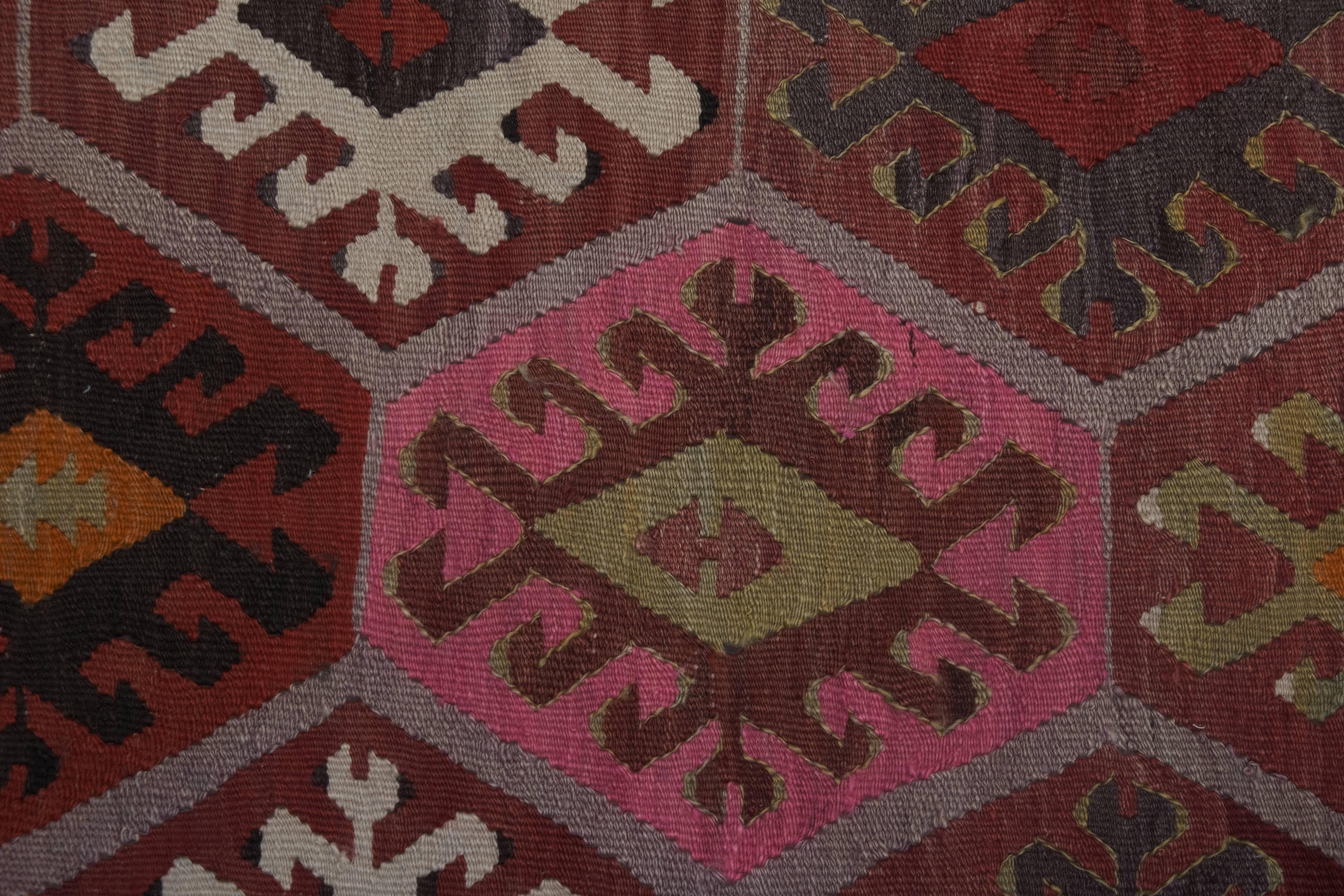Vintage Turkish Kilim Runner 3'9'' x 12'4''