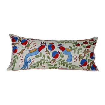 Bird Suzani Bedding Pillow Cover | 16'' x 35''