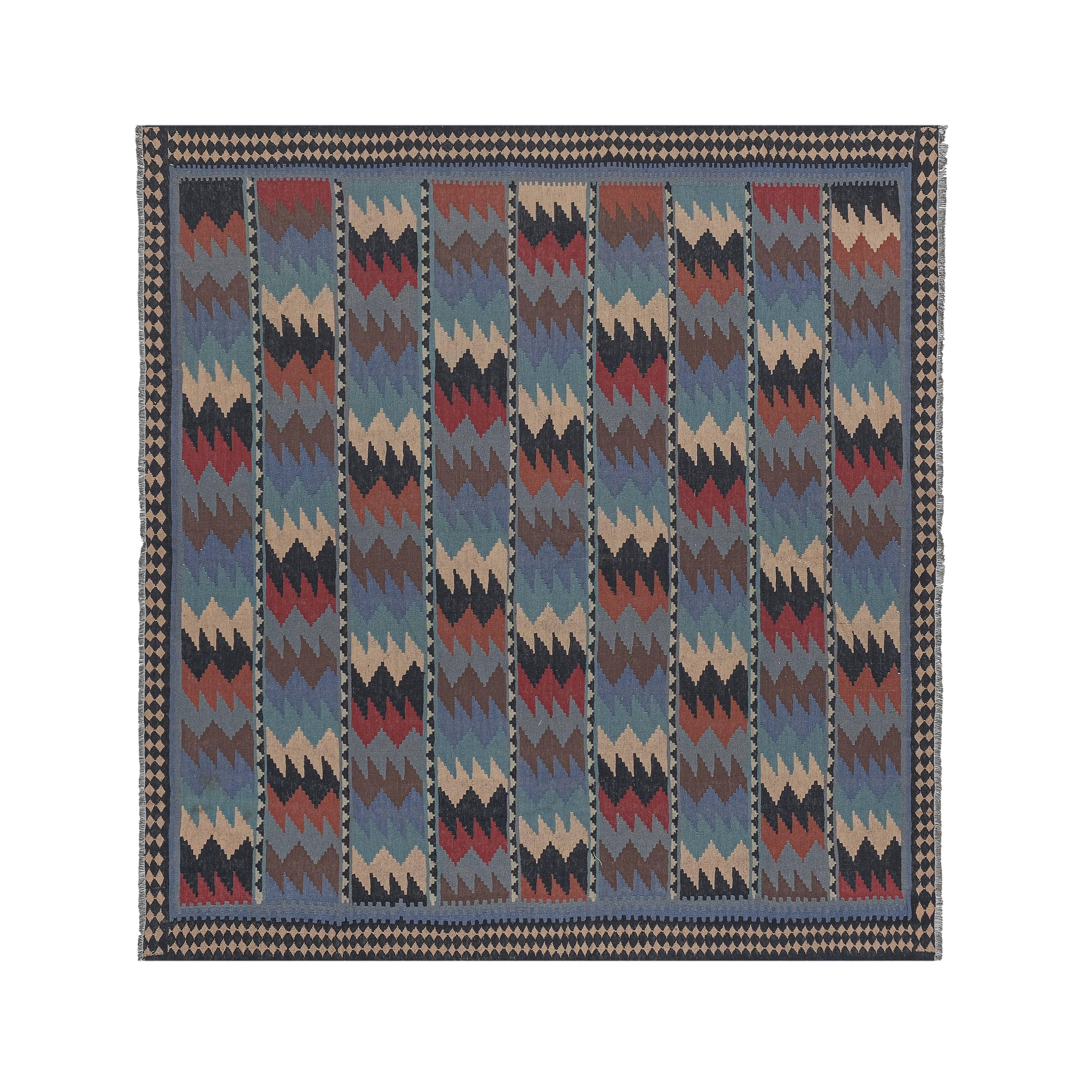 Vintage Turkish Kilim Rug 6'4'' x 6'4''