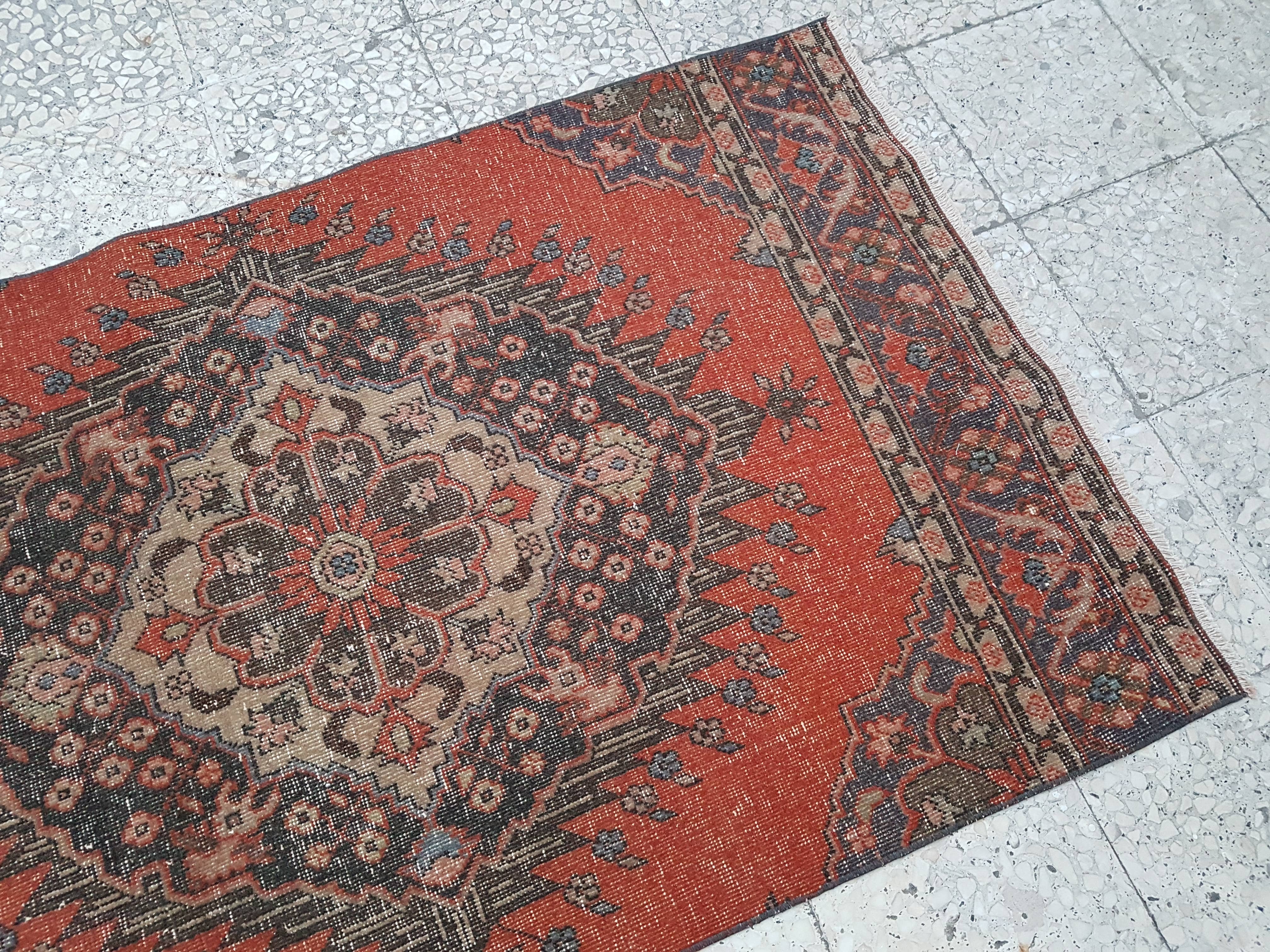 Vintage Oushak Runner 3'4'' x 13'3''