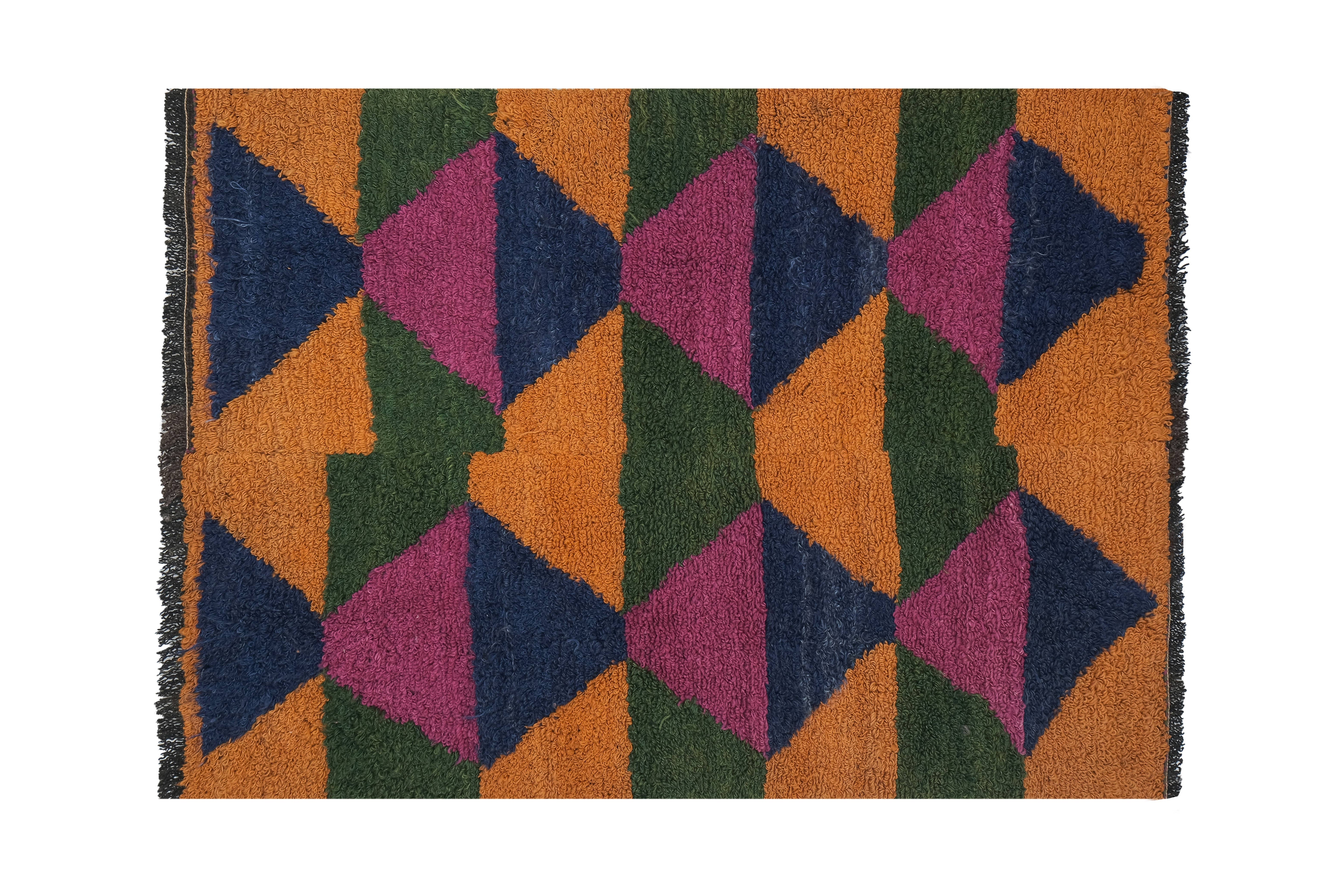 Vintage Turkish Shaggy Tulu Rug 42'' x 54''