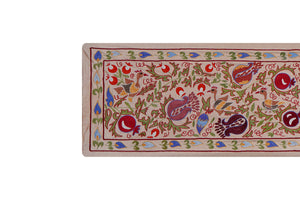 Bird Silk Suzani Wall Hanging & Bedspread | 1'8'' x 6'3''