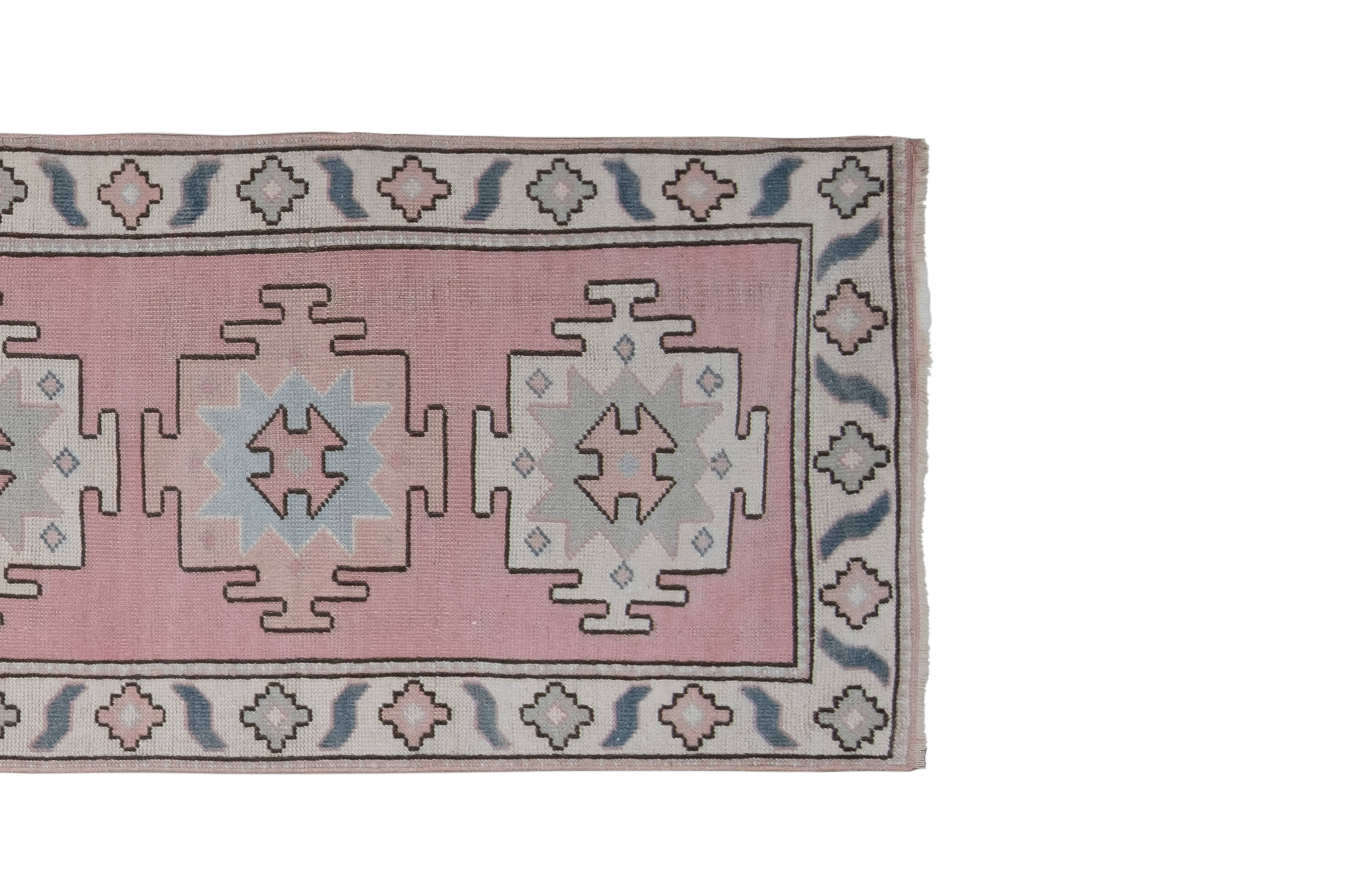Vintage Turkish Runner Rug 2'6'' x 13'