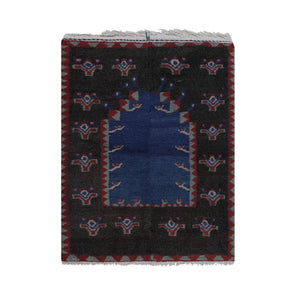 Vintage Turkish Shaggy Rug 40'' x 55''