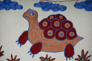 Turtle Suzani Pillow Cover Set of 2 | 19'' x 19''