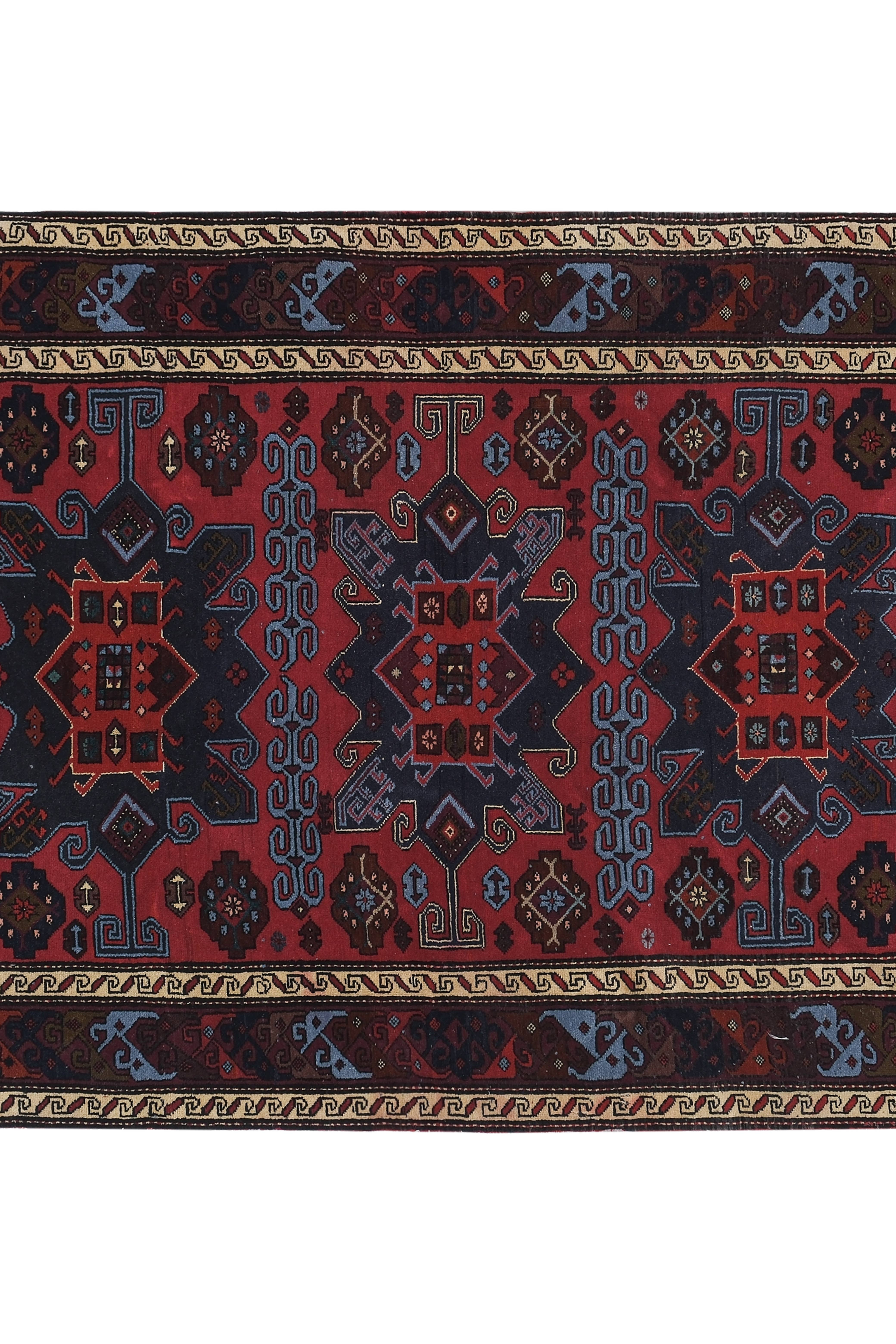 Vintage Caucasian Rug 4'3'' x 5'7''