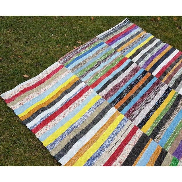 Vintage Turkish Anatolian Kilim Rug 6'7'' x 12'3''
