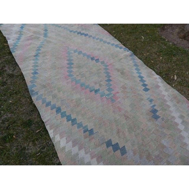 Vintage Turkish Kilim Runner 4'1'' x 9'10''