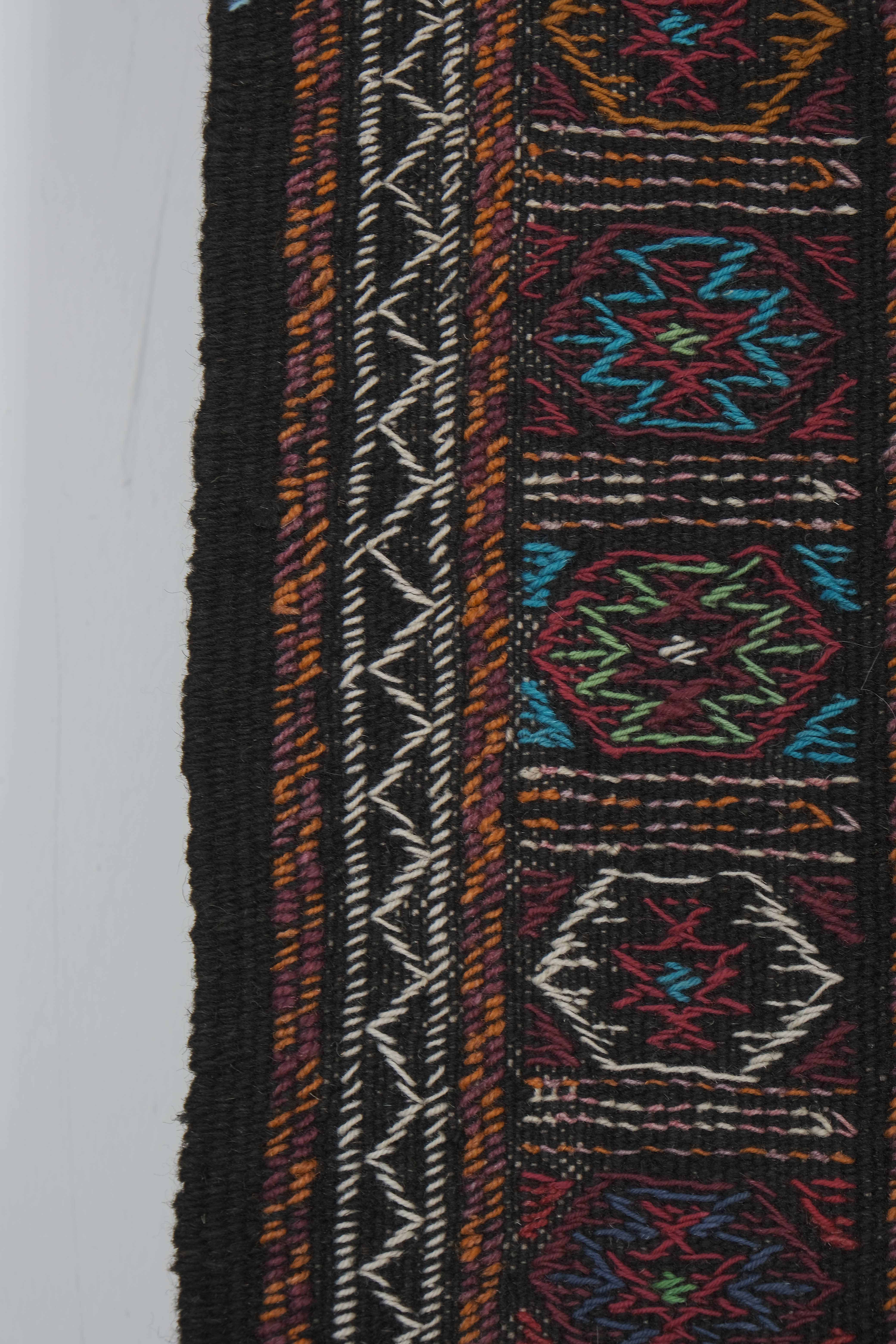 Vintage Turkish Soumac Kilim Rug 3'4'' x 5'4''