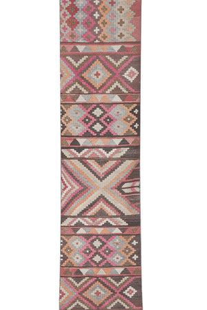 Vintage Turkish Kilim Runner 2'5'' x 20'4''