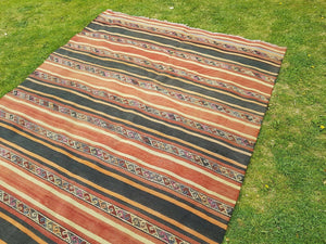 Vintage Turkish Kilim Rug 5'8'' x 10'11''