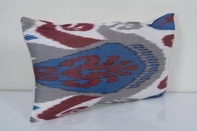 Silk Ikat Velvet Pillow Cover | 12'' x 22''