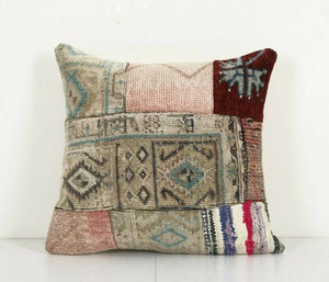 Kilim Patchwork Pillow Cover | 18'' x 19''