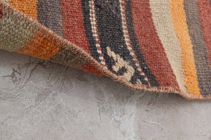 Vintage Turkish Kilim Runner 2'7'' x 16'10''