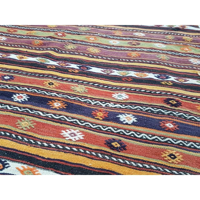 Vintage Turkish Kilim Rug 4'6'' x 7'2''