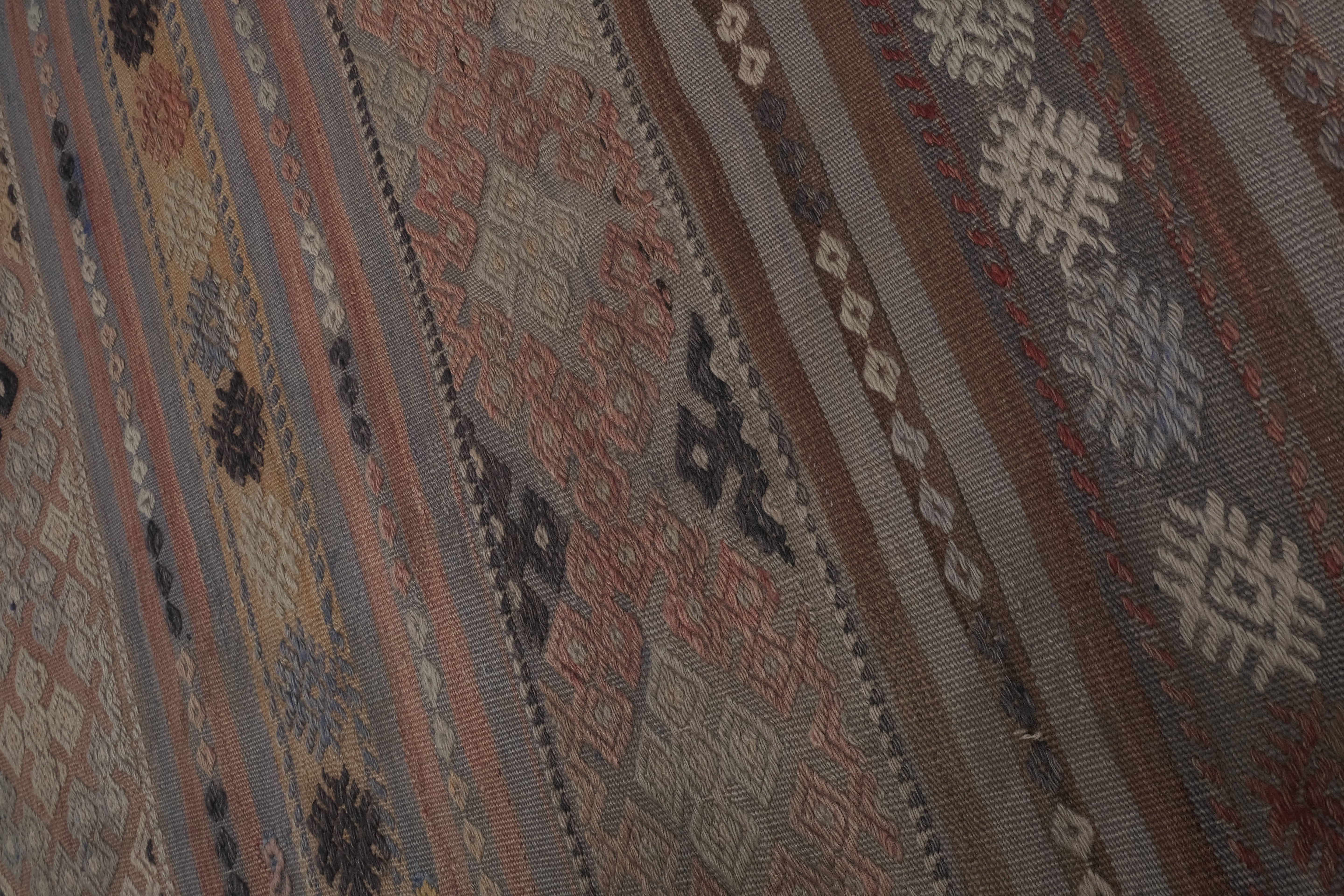 Vintage Turkish Kilim Runner 2'6'' x 10'8''