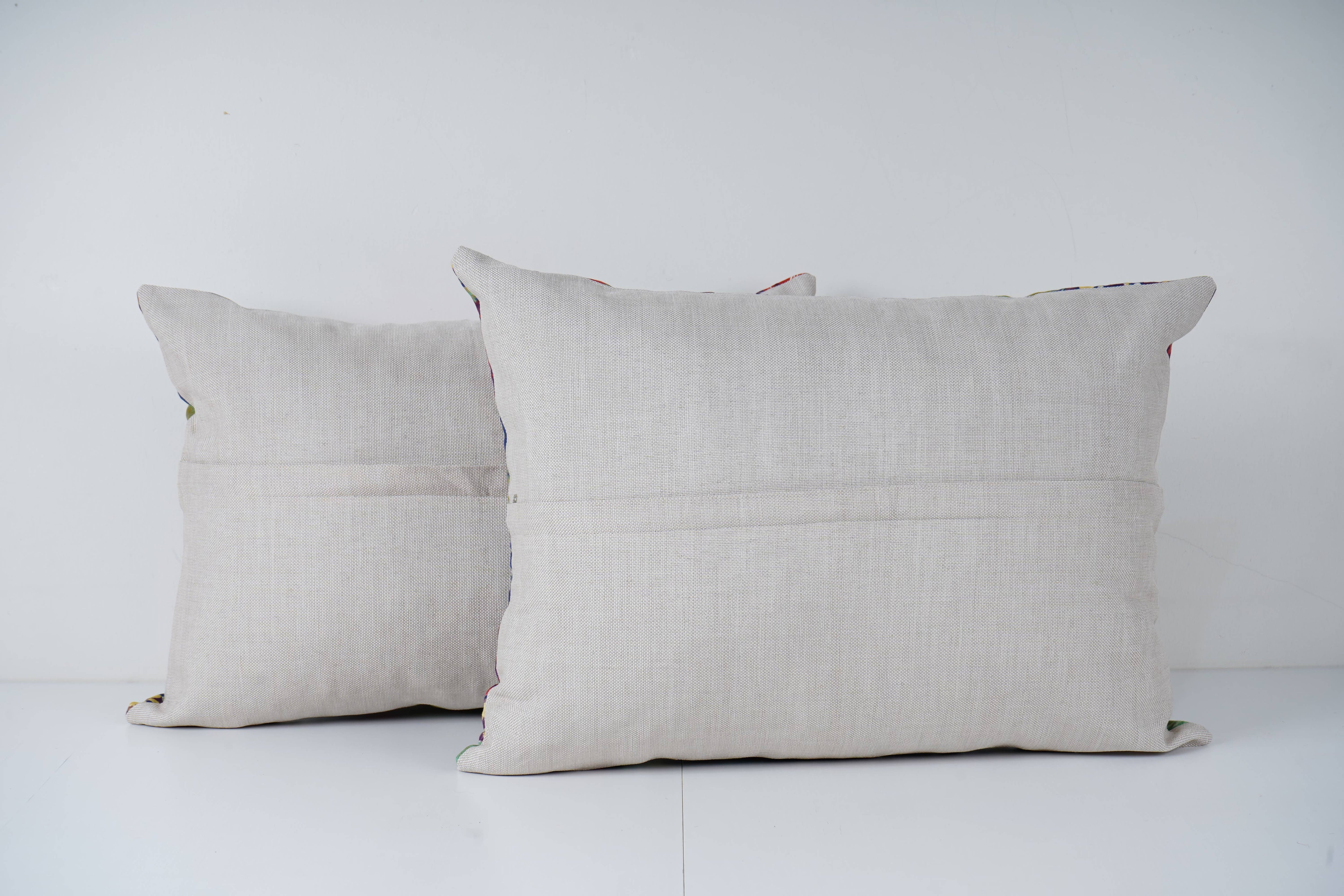 Uzbek Roller Printed Pillow Cover Set of 2 | 16'' x 22''